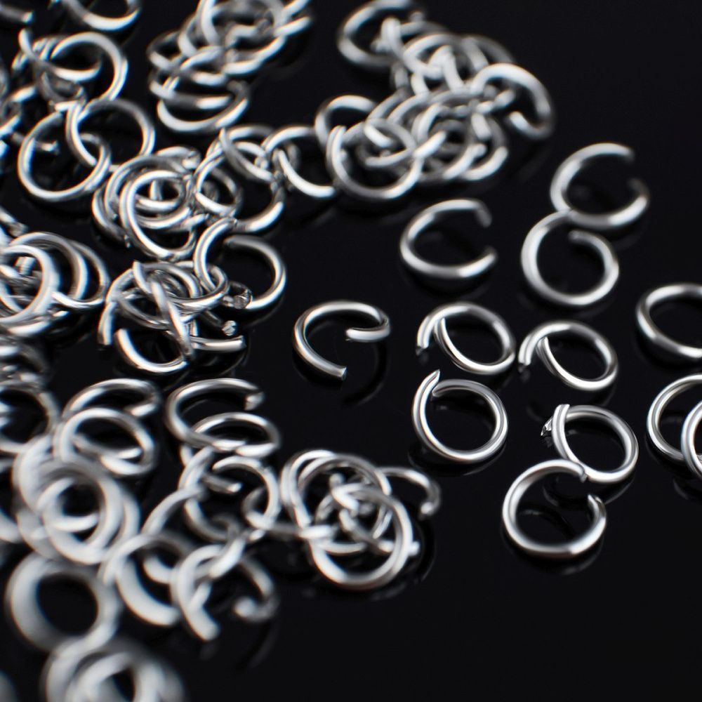 колечко соединительное 5, 304 stainless steel, цвет стальной, 5 мм (уп ок. 230 шт)