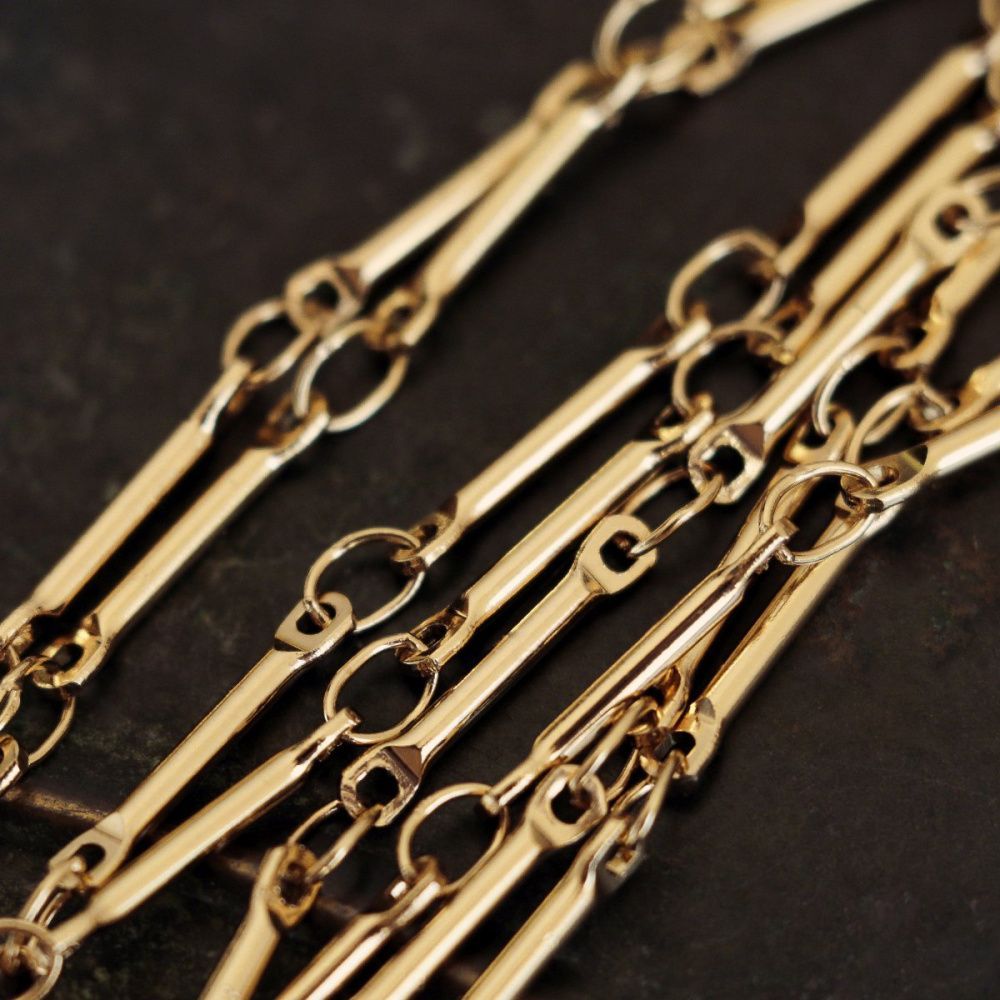 цепочка "линк", позолота, звено 13x2x1.2 мм