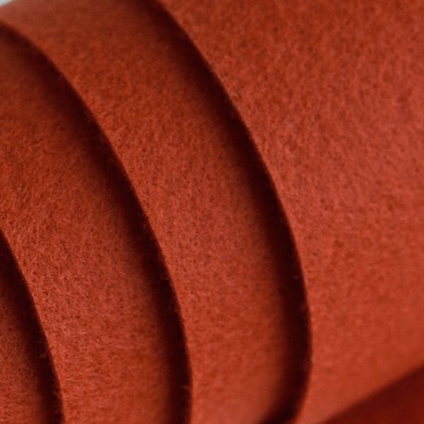 фетр 837 кирпичный красный, 1.2 мм, погонный метр шир. 1.1 м