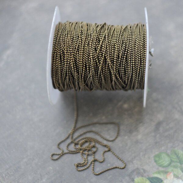 цепочка "шарик", цвет античная бронза, шарик 1.5 мм