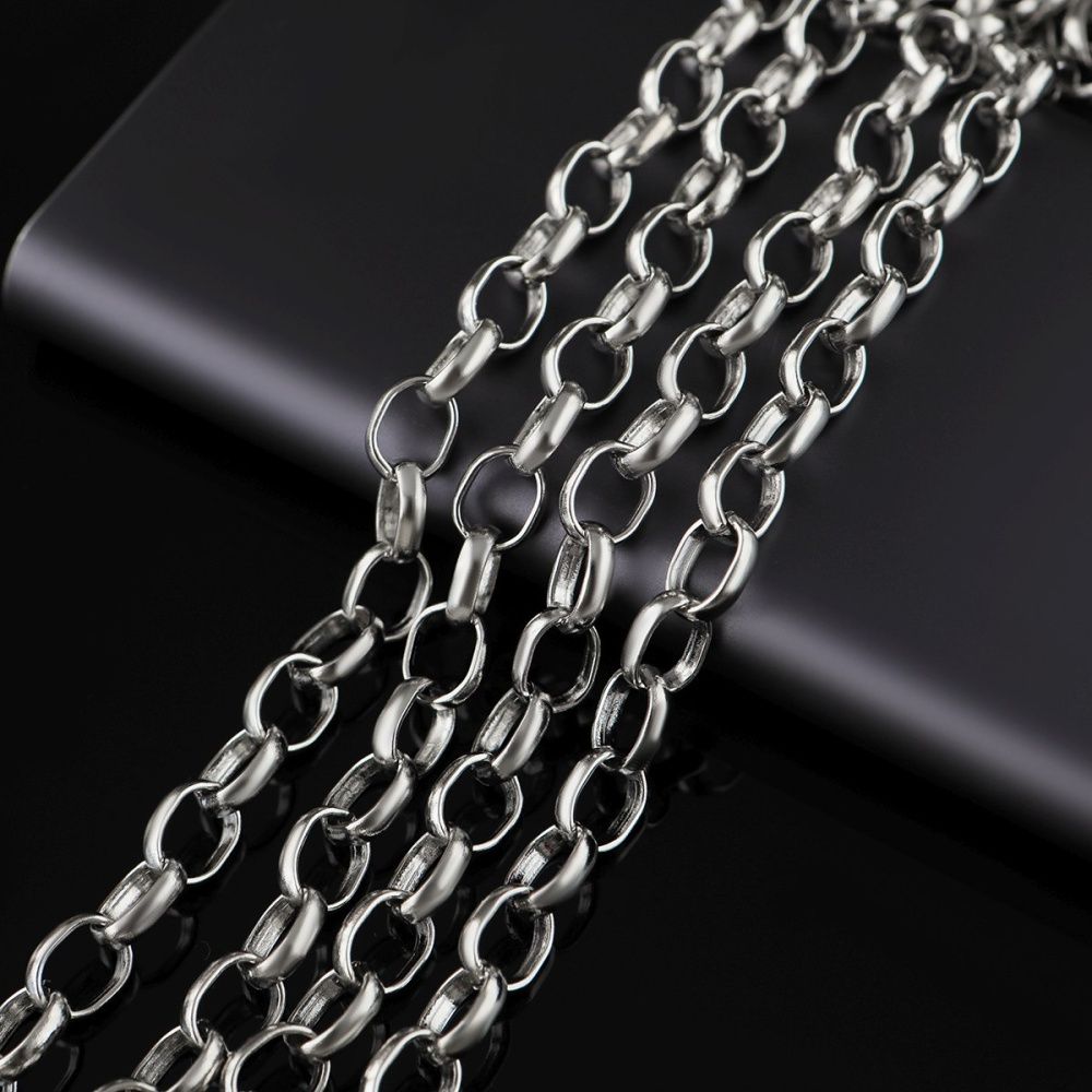 цепочка "трек", цвет платина, звено 10x8x2.5 мм