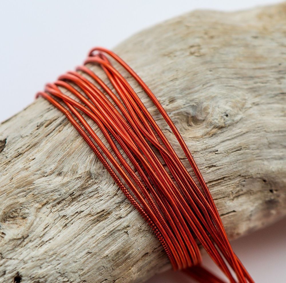 канитель мягкая, цвет кирпичный красный, 1 мм