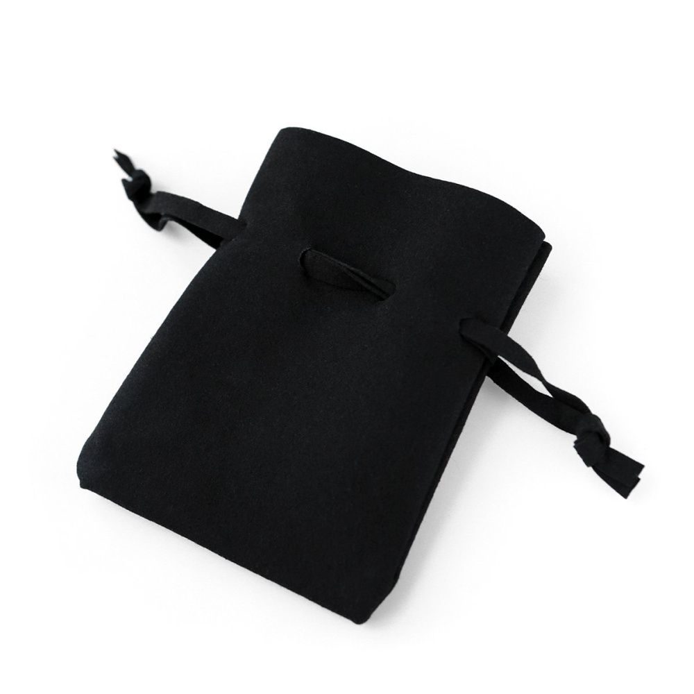 мешочек для украшений, микрофибра, цвет черный, 10x8 см