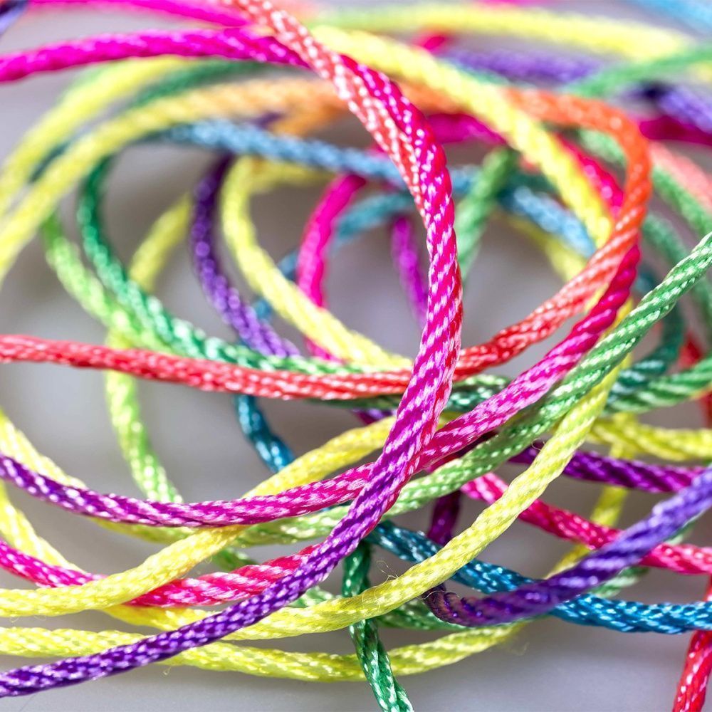 шнур витой из нейлона, цвет мультиколор, 1.5 мм