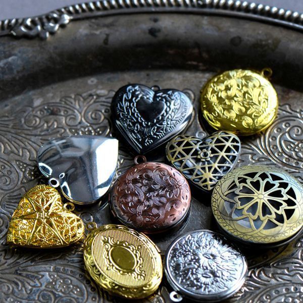 микс металлический из подвесок "медальон", цветовой и размерный микс (шт)