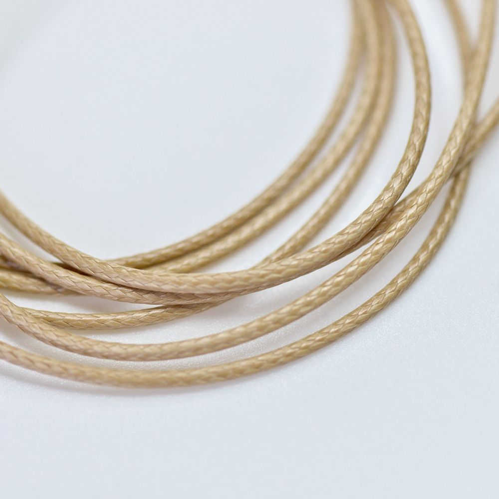 шнур вощеный, цвет бежевый, 1 мм