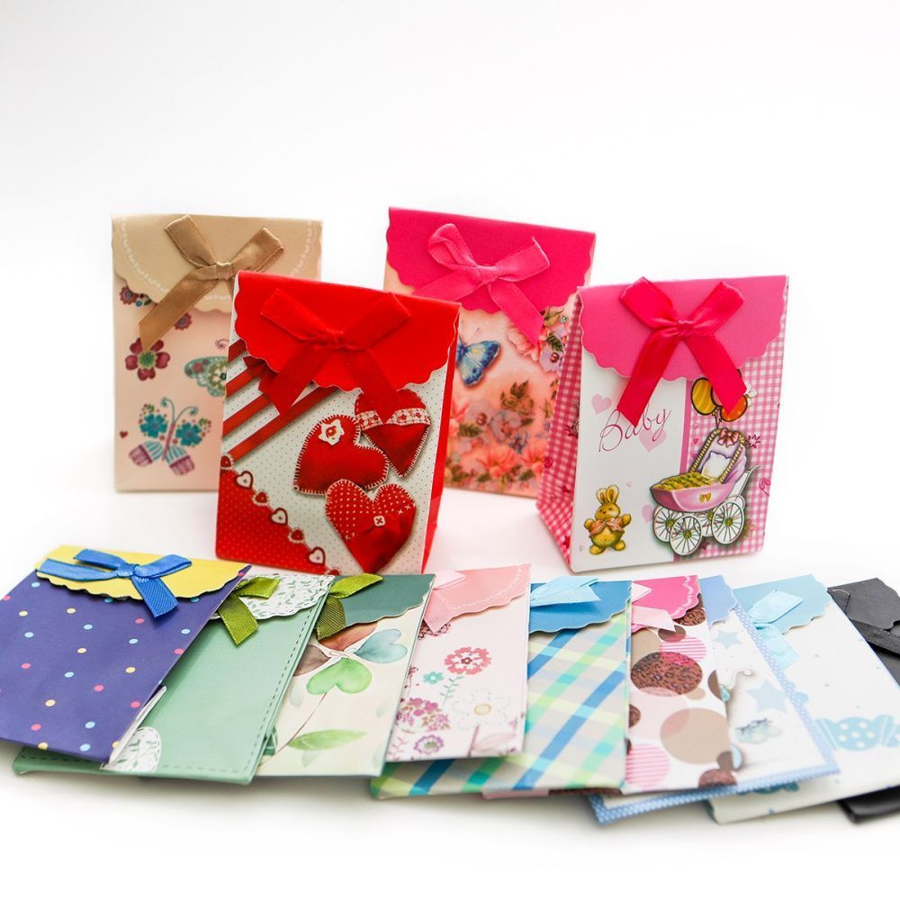 пакет подарочный "мисси", картон, цветовой микс, 105х75 мм