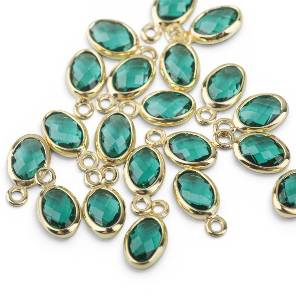 подвеска металл "сакура", позолота/прозрачный, 14.5x12x3 мм