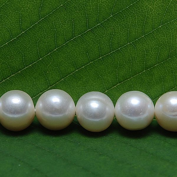 речной жемчуг круглый, класс "аа", цвет белый, д 9-10 мм (шт)