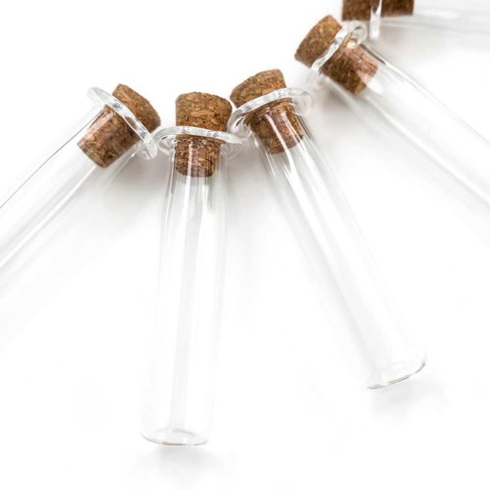 колба с крышкой, прозрачная, 48x10 мм