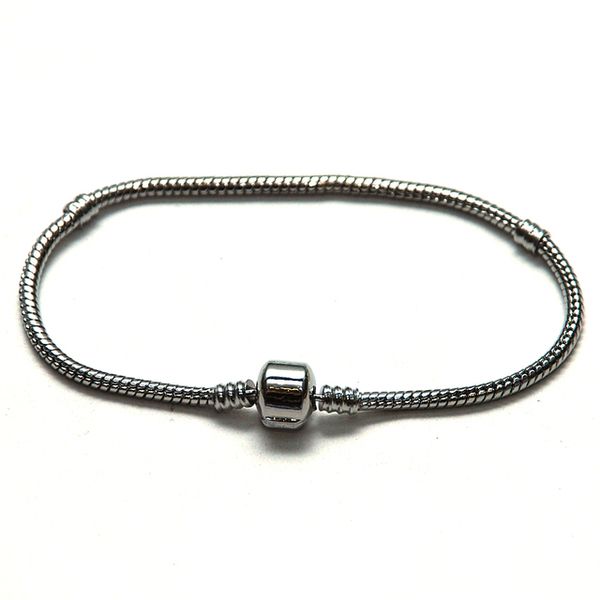 ес браслет с ограничителями, цвет платина, 200х3 мм