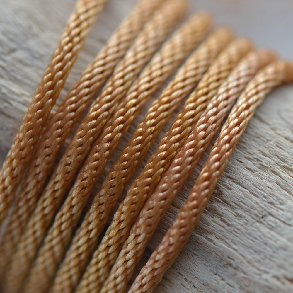 шнур, полиэстер, круглый, цвет карамельный, 2 мм  