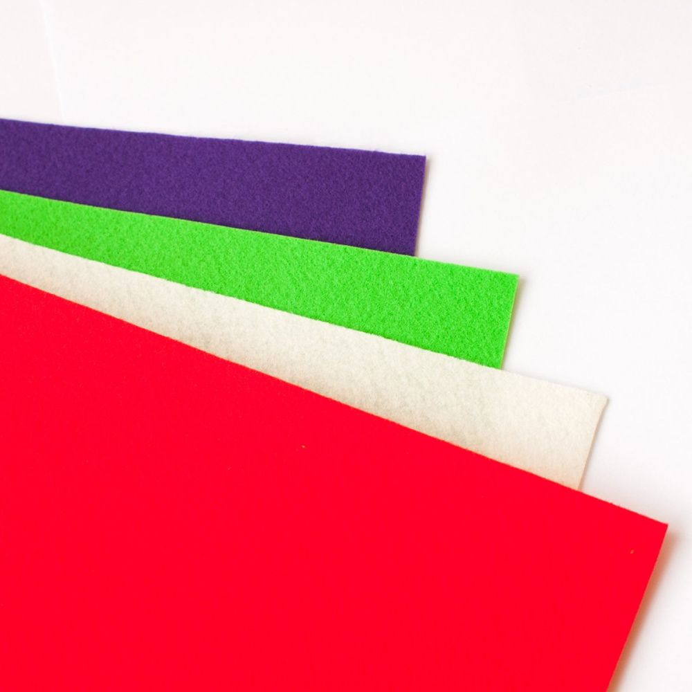 набор фетра 4 листа "яркое ассорти"