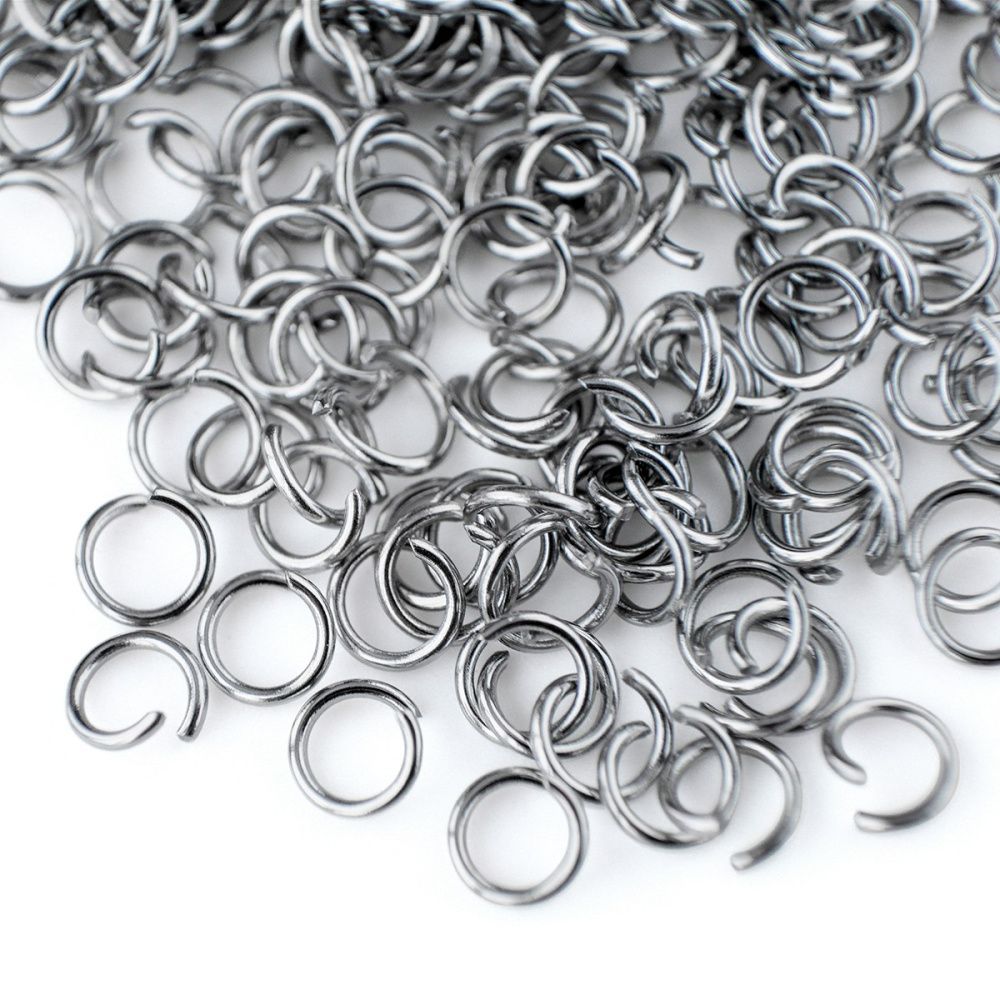 колечко соединительное 5, 304 stainless steel, цвет стальной, 5 мм (уп ок. 230 шт)