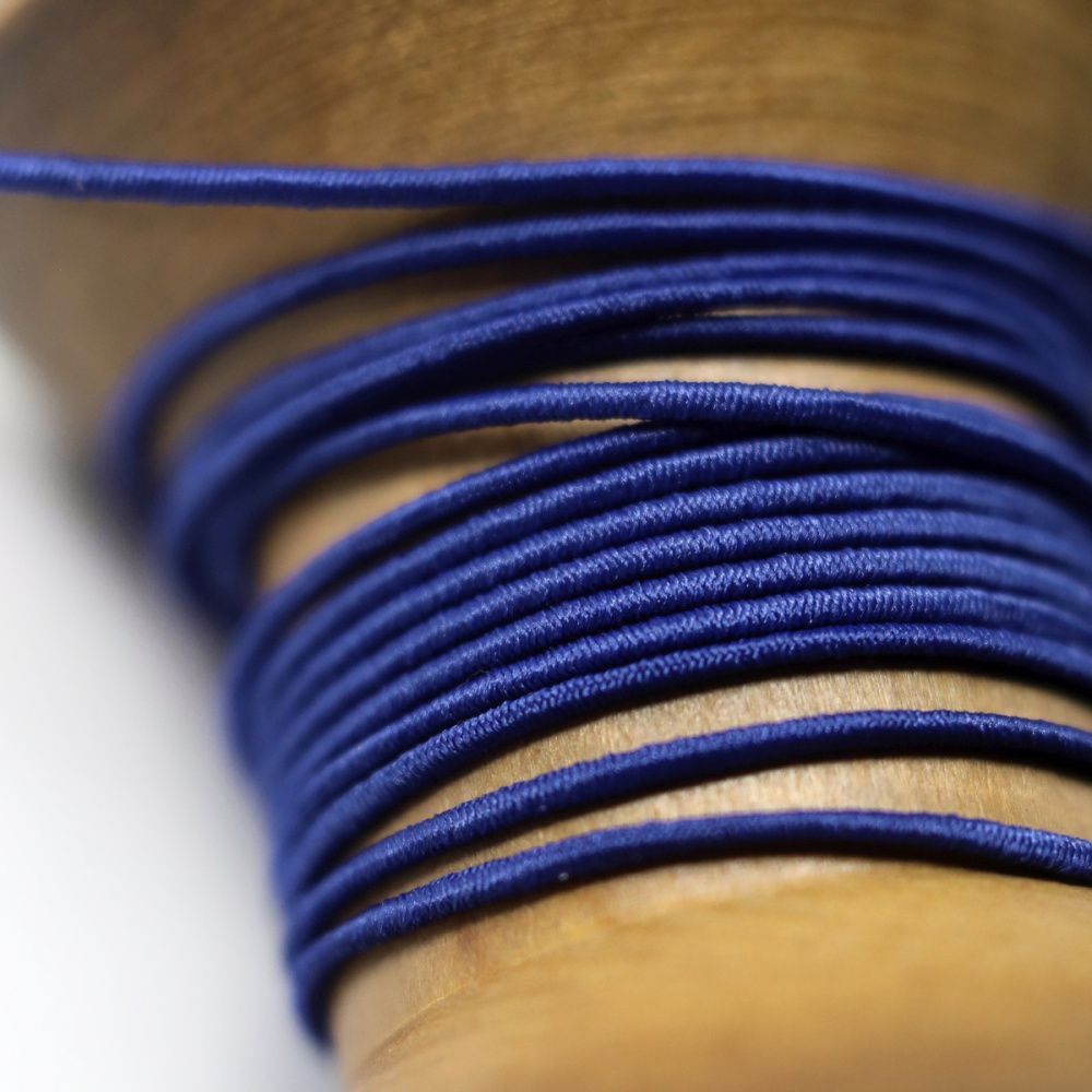 резинка круглая шляпная, цвет синий, 1 мм, боб 5 м 