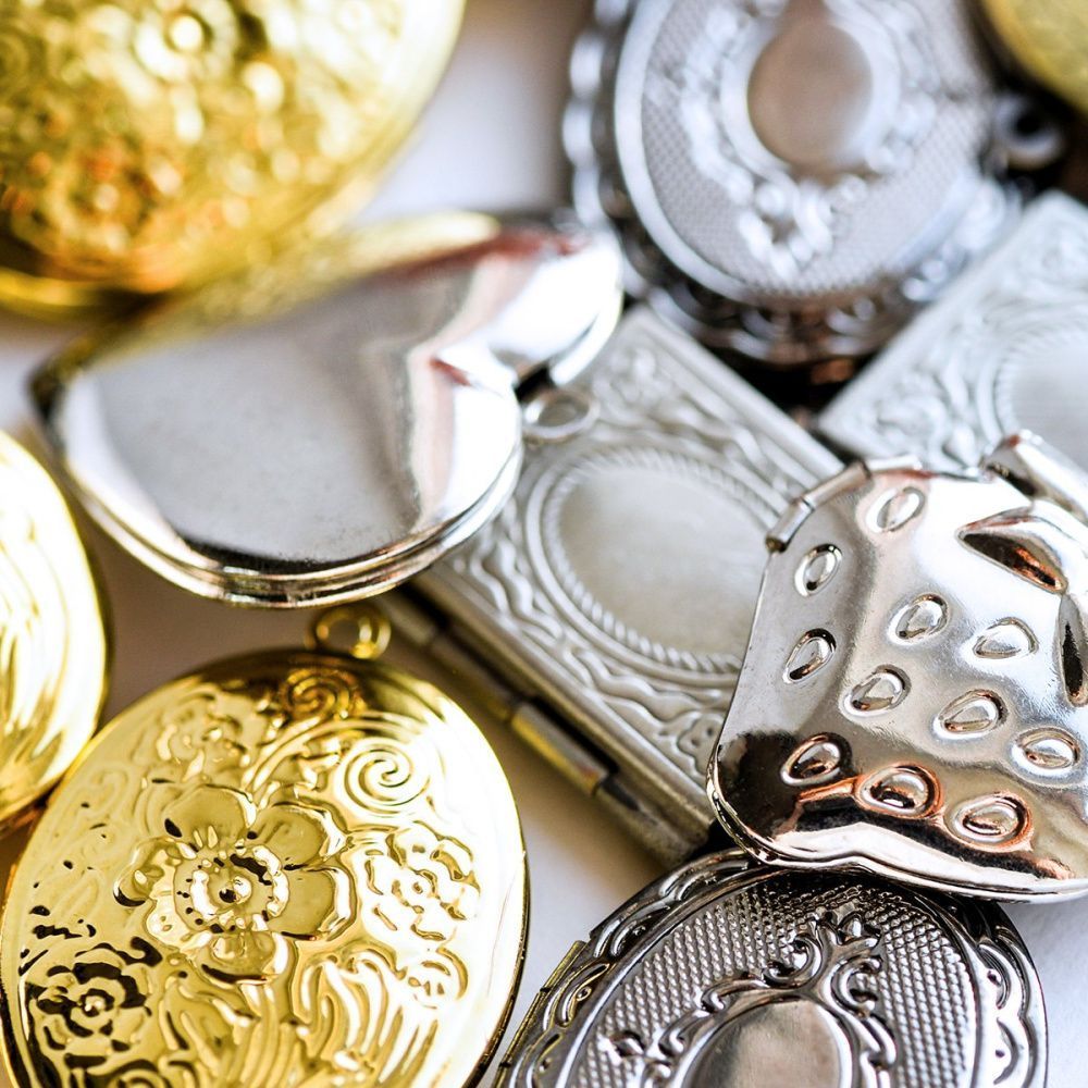 микс металлический из подвесок "медальон", цветовой и размерный микс (шт)