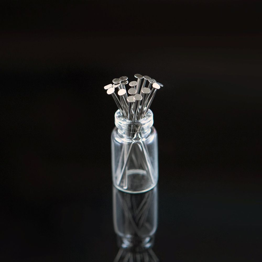 пины-гвоздики, цвет платина, 35х0.7 мм (уп ок. 210 шт)