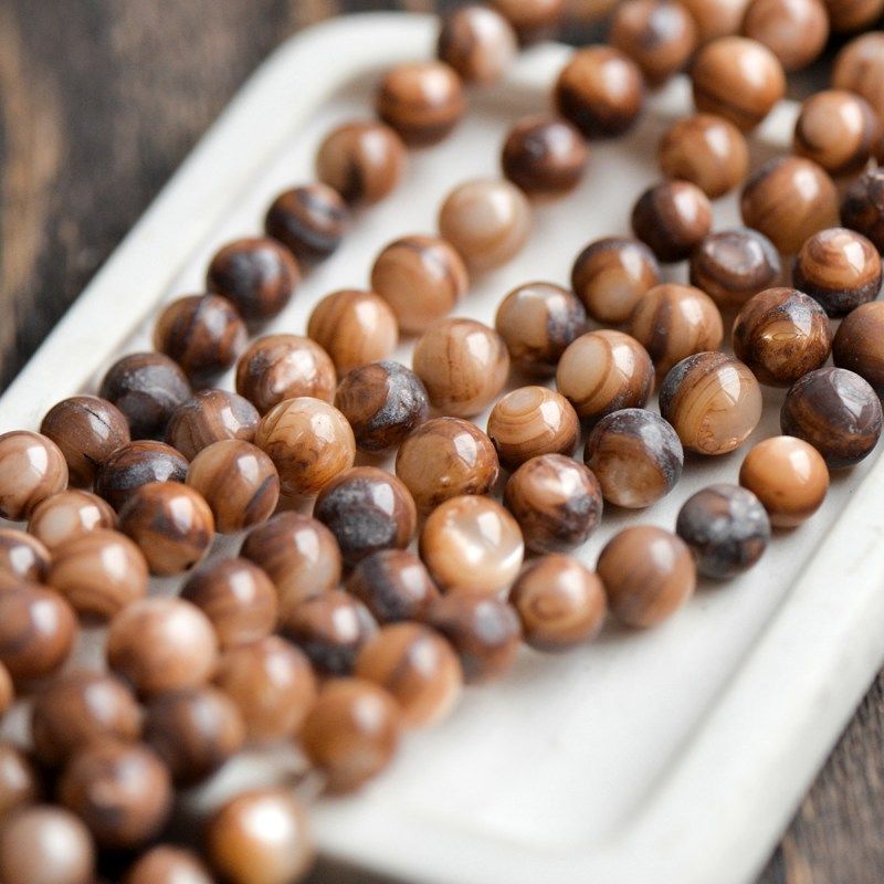 бусина из ракушки, "сишелл", цвет коричневый, 10 мм