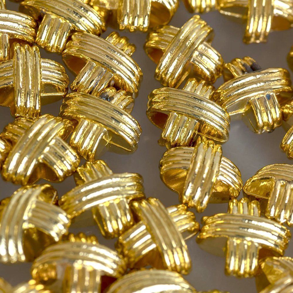 ес бусина металл "узел", цвет золото, 12x12x9 мм
