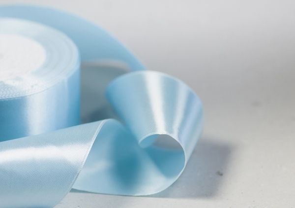 лента, атлас, цвет голубой светлый, ширина 50 мм ленты