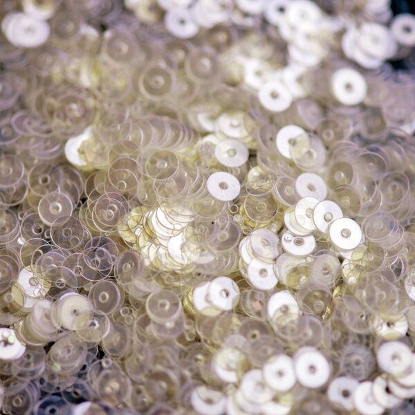 пайетки плоские, айвори перламутр, 4 мм