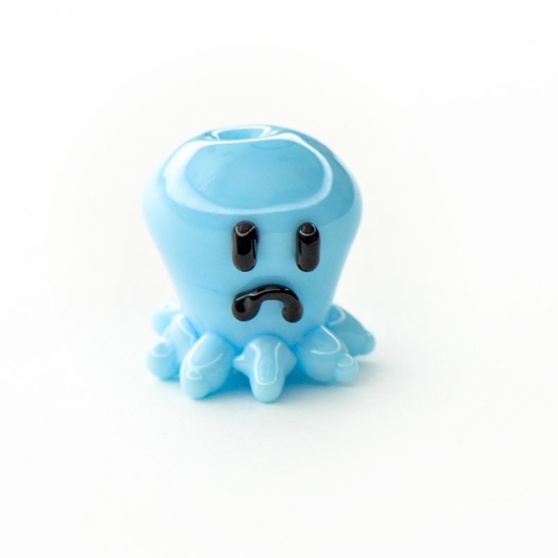 бусина, мурано "осьминожка зло", голубой