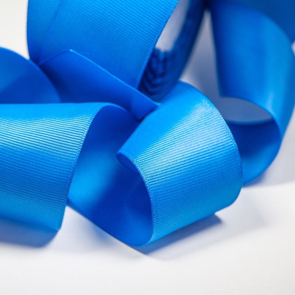 лента репсовая, цвет синий, ширина 38 мм ленты