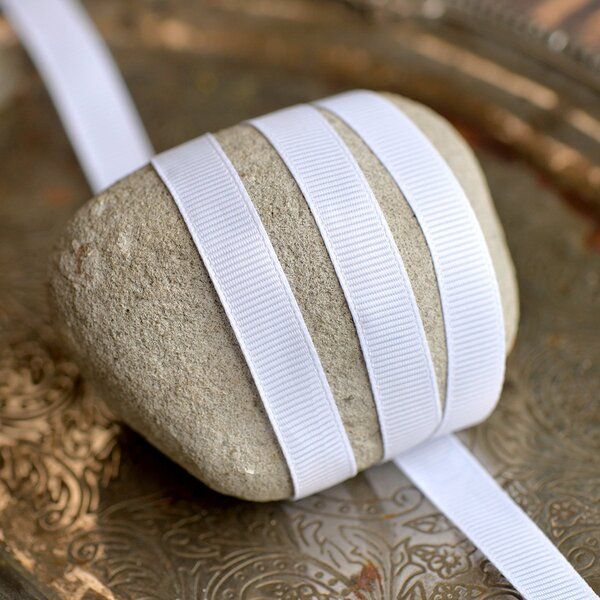 лента репсовая, цвет белый, ширина 10 мм ленты