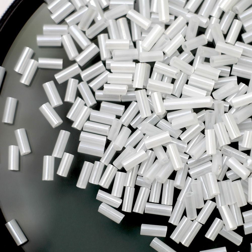 бисер "радуга", стеклярус, цвет перламутровый  белый цейлон (уп 7 г)