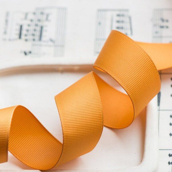 лента репсовая, цвет желтый темный, 25 мм ленты