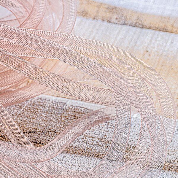 ювелирная сетка, пластик, цвет персиковый, диаметр 10 мм