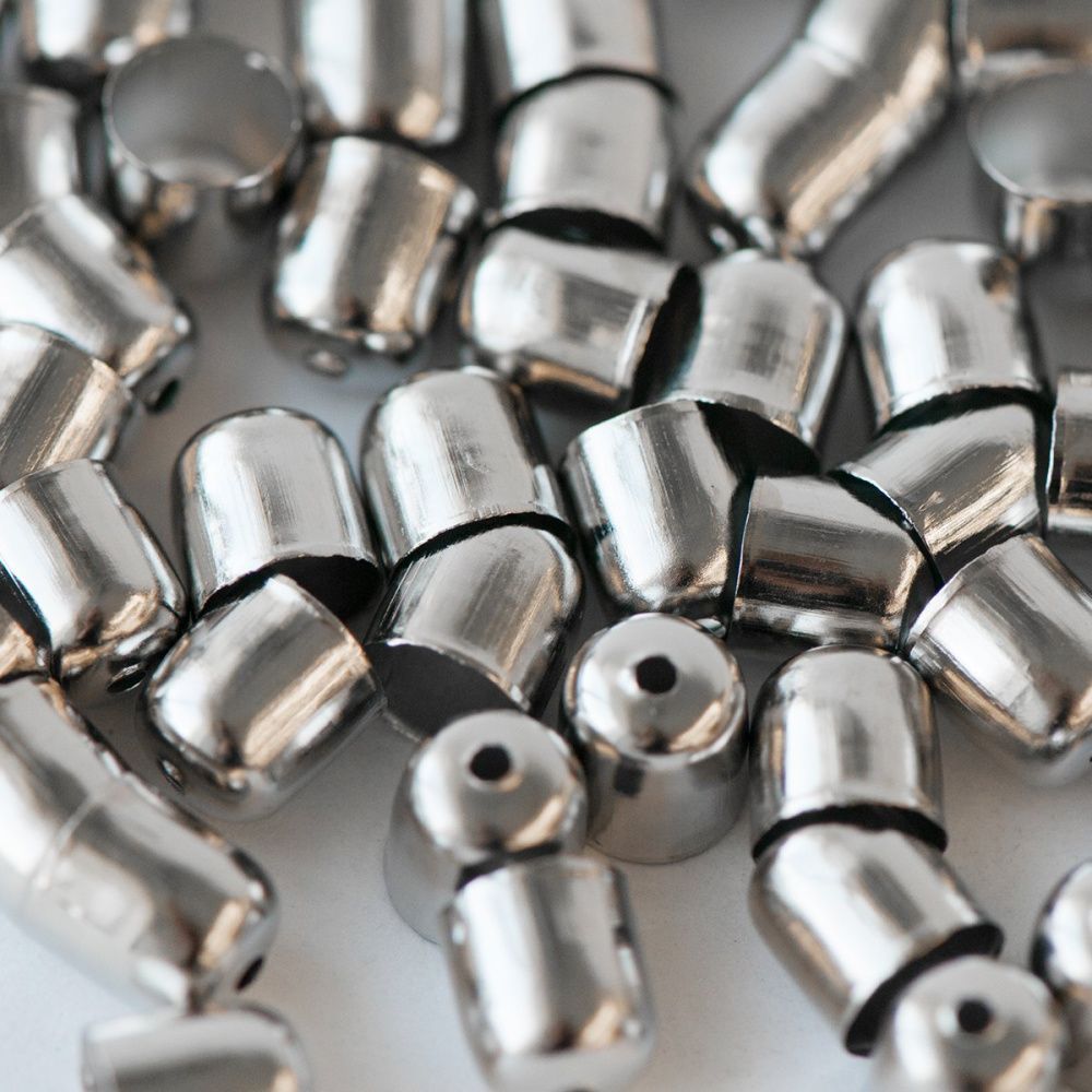 концевик для шнура "кубок", цвет платина, 8x7 мм