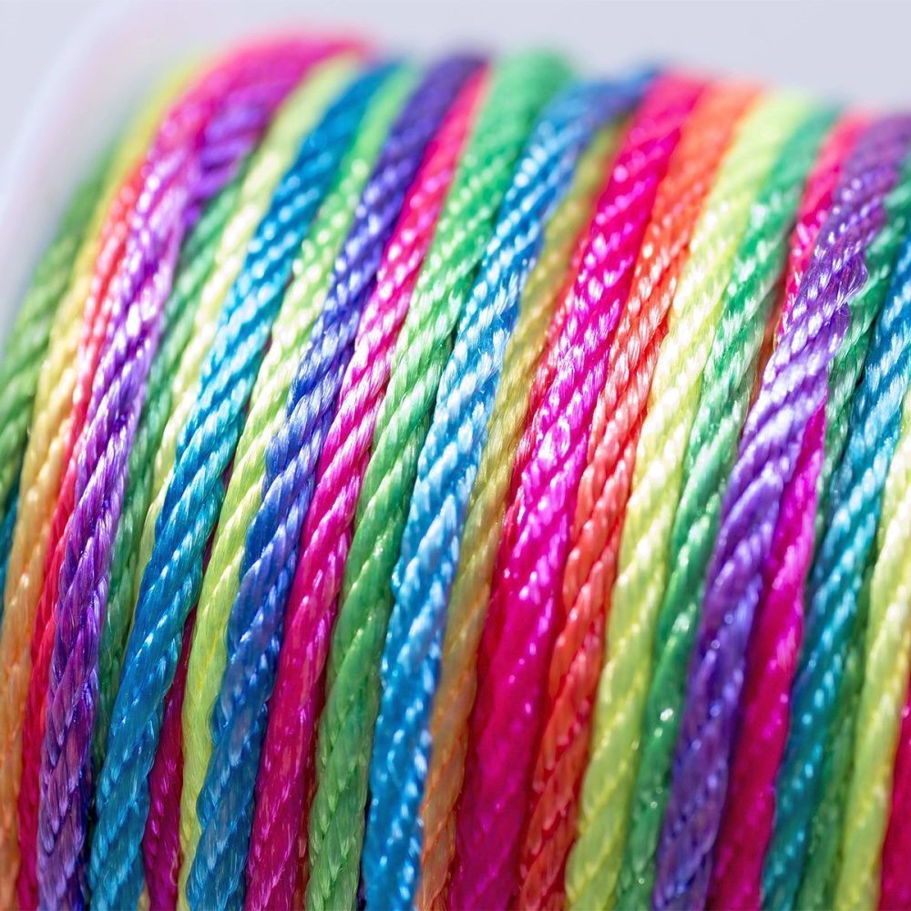 шнур витой из нейлона, цвет мультиколор, 1.5 мм