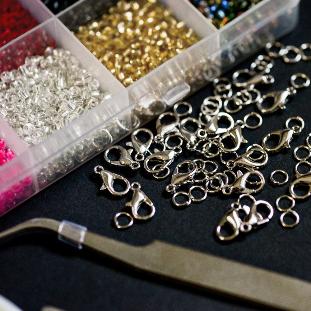 набор бисера и фурнитуры "летние каникулы", в органайзере, 24 цвета