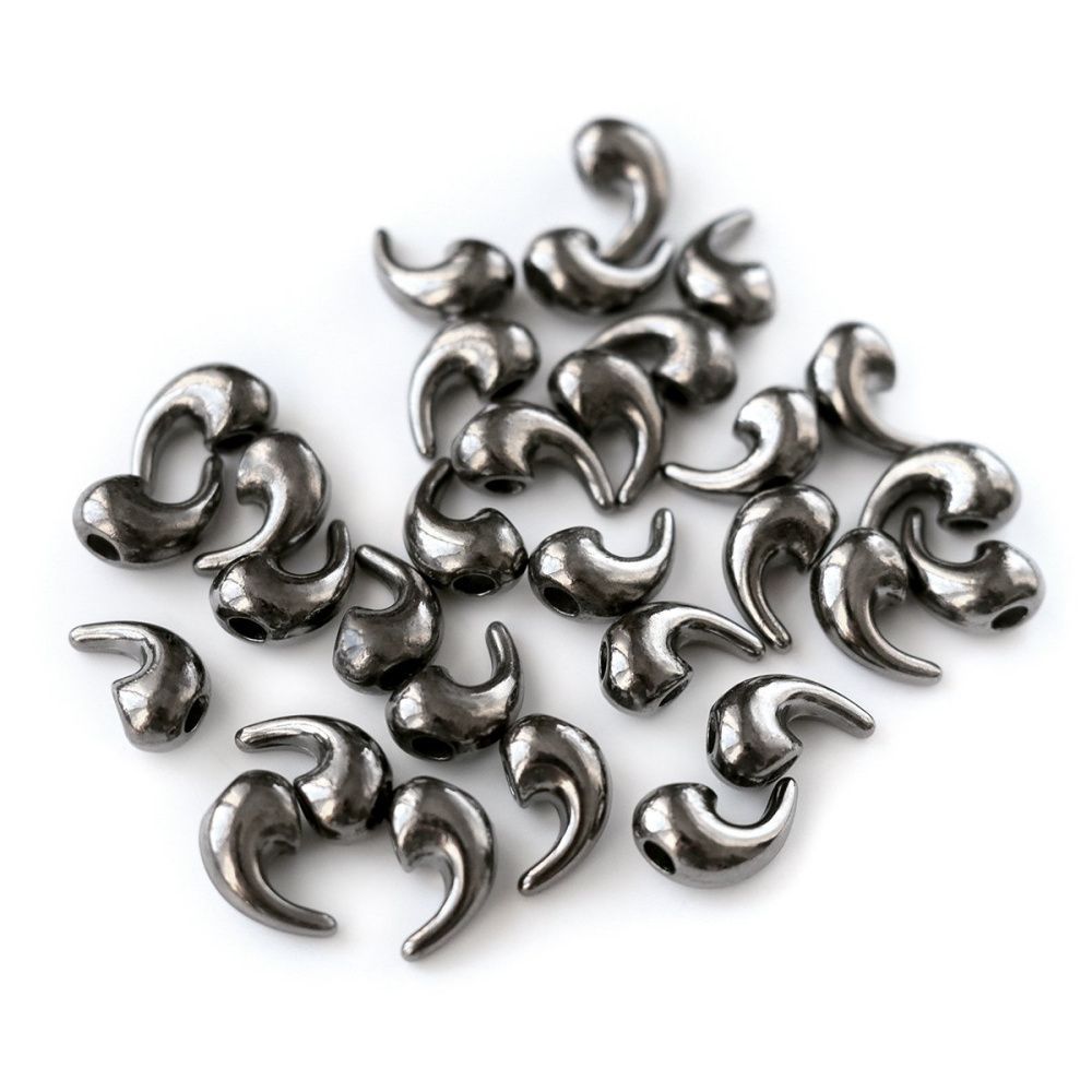 подвеска металлическая "коготь", цвет черный, 16x9x7 мм