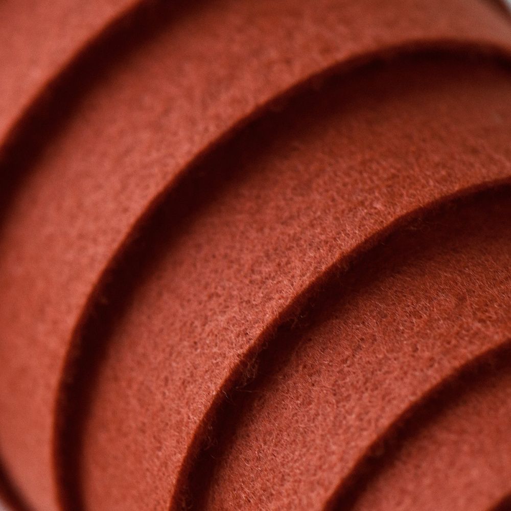 фетр 837 кирпичный красный, 1.2 мм, погонный метр шир. 1.1 м