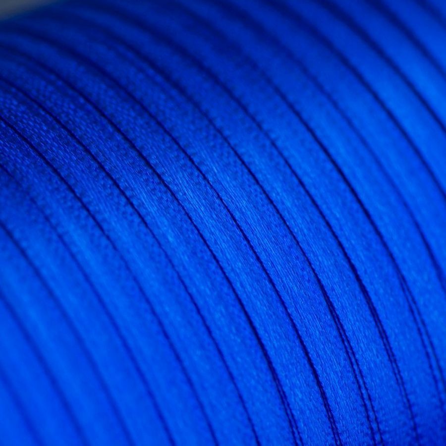 лента, атлас, цвет синий яркий, ширина 3 мм ленты