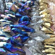 Бусина горный хрусталь, осколки, цветовой микс, 13-50x8-18x5-10 мм (уп.20г.)