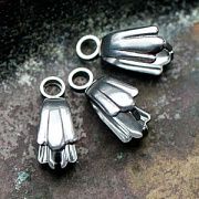 Бейл с тиснением, 304 Stainless Steel, цвет стальной, 14x12x5.5 мм