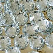 Стразы пришивные Round, смола, прозрачный, 10 мм