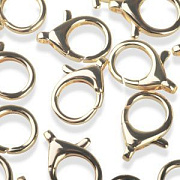 Замочек-лобстер, позолота, 20x15x4.5 мм