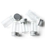 Бутылочка с алюминиевой крышкой, прозрачная, 50x30 мм