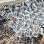 Бусина, стекло 8, цвет прозрачный, 8 мм
