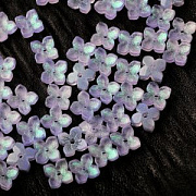 Бусина "Вероника", стекло, цвет св.сиреневый, 10x10x3.5 мм