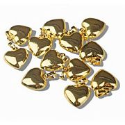 Подвеска металл "Сердце 3Д", позолота, 18x15x7 мм