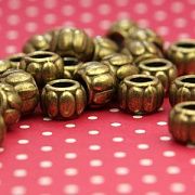 ЕС бусина металл "Рондель", цвет античная бронза, 9.5х6.5 мм