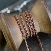 Цепочка "Овал", цвет красная медь, звено 3х2х0.5 мм