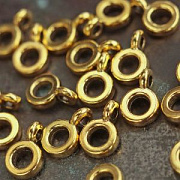 Бейл "Симпл", цвет античное золото, 6.5х2 мм (уп 20 +/-2 шт)