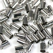 Концевик для шнура "Цилиндр", цвет платина, 10х5 мм