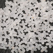 Бусина, акрил "Клематис", матовая, цвет белый, 11.5x11.5x3 мм